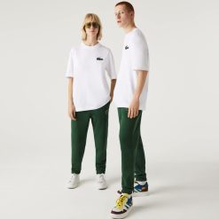 T-Shirts | LACOSTE T-Shirt Unie Loose Fit Avec Grand Crocodile Coton Epais