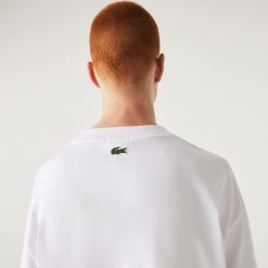 T-Shirts | LACOSTE T-Shirt Unie Loose Fit Avec Grand Crocodile Coton Epais