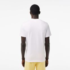 T-Shirts | LACOSTE T-Shirt Effet Delave Avec Imprime Tennis