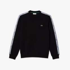 Sweatshirts | LACOSTE Sweatshirt Jogger Homme Classic Fit Avec Bandes Siglees En Molleton