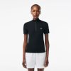 Polos | LACOSTE Polo Slim Fit A Cotes Plates Et Col Zippe Montant