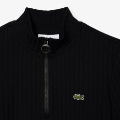 Polos | LACOSTE Polo Slim Fit A Cotes Plates Et Col Zippe Montant