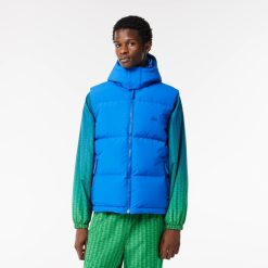 Manteaux & Vestes | LACOSTE Doudoune Sans Manche Deperlante En Duvet Avec Crocodile Matelasse