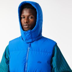 Manteaux & Vestes | LACOSTE Doudoune Sans Manche Deperlante En Duvet Avec Crocodile Matelasse