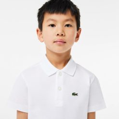 Vetements Garcon | LACOSTE Polo Garcon Lacoste En Coton Biologique Ultra Dry