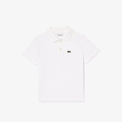 Vetements Garcon | LACOSTE Polo Garcon Lacoste En Coton Biologique Ultra Dry