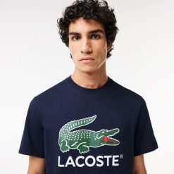 T-Shirts | LACOSTE T-Shirt Imprime Signature En Jersey De Coton