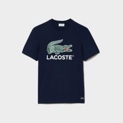 T-Shirts | LACOSTE T-Shirt Imprime Signature En Jersey De Coton