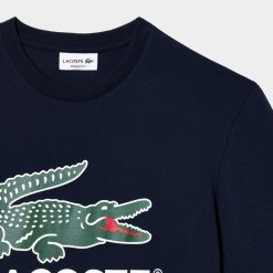 T-Shirts | LACOSTE T-Shirt Imprime Signature En Jersey De Coton