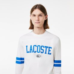 T-Shirts | LACOSTE T-Shirt Manches Longues Avec Print Et Badge