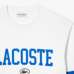 T-Shirts | LACOSTE T-Shirt Manches Longues Avec Print Et Badge