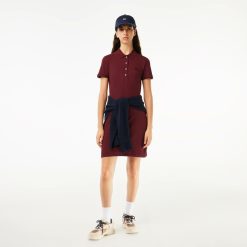 Robes & Jupes | LACOSTE Robe Polo En Pique De Coton Stretch