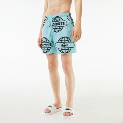 Maillots De Bain | LACOSTE Maillot De Bain Imprime Mappemonde Lacoste