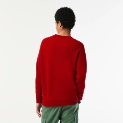 Pullovers | LACOSTE Pull Homme Lacoste Relaxed Fit Col Rond En Laine