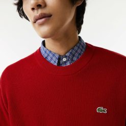 Pullovers | LACOSTE Pull Homme Lacoste Relaxed Fit Col Rond En Laine