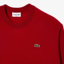 Pullovers | LACOSTE Pull Homme Lacoste Relaxed Fit Col Rond En Laine