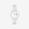 Montres | LACOSTE Montre Femme Lacoste.12.12 Avec Bracelet En Silicone Blanc