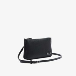 Sacs A Bandouliere | LACOSTE Pochette Double Origin Croc En Cuir