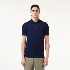 Polos | LACOSTE Polo Slim Fit Coton Stretch Pique Crocodile Gris