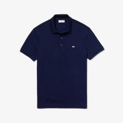 Polos | LACOSTE Polo Slim Fit Coton Stretch Pique Crocodile Gris