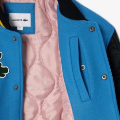 Manteaux & Vestes | LACOSTE Teddy Contraste En Laine Avec Monogramme