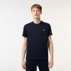 T-Shirts | LACOSTE T-Shirt Homme Lacoste Regular Fit Avec Bandes Siglees Contrastees