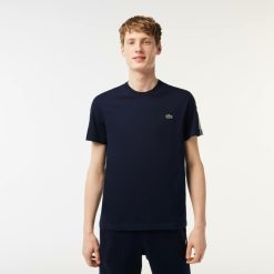 T-Shirts | LACOSTE T-Shirt Homme Lacoste Regular Fit Avec Bandes Siglees Contrastees