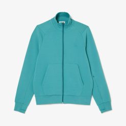 Sweatshirts | LACOSTE Sweatshirt Jogger Zippe Uni A Col Montant En Coton Melange