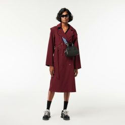 Manteaux & Vestes | LACOSTE Trench Oversize Femme Lacoste En Double Face Extensible