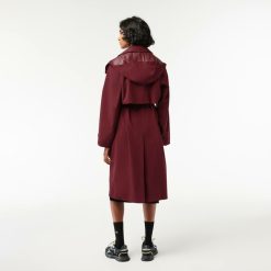 Manteaux & Vestes | LACOSTE Trench Oversize Femme Lacoste En Double Face Extensible