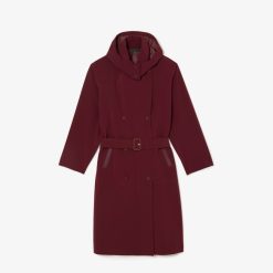 Manteaux & Vestes | LACOSTE Trench Oversize Femme Lacoste En Double Face Extensible