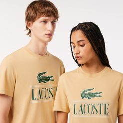 T-Shirts | LACOSTE T-Shirt Regular Fit En Jersey Epais De Coton