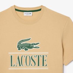 T-Shirts | LACOSTE T-Shirt Regular Fit En Jersey Epais De Coton