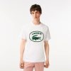 T-Shirts | LACOSTE T-Shirt Homme Lacoste Relaxed Fit Marquage En Coton