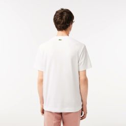 T-Shirts | LACOSTE T-Shirt Homme Lacoste Relaxed Fit Marquage En Coton