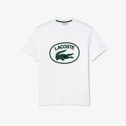 T-Shirts | LACOSTE T-Shirt Homme Lacoste Relaxed Fit Marquage En Coton