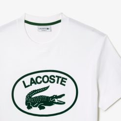 T-Shirts | LACOSTE T-Shirt Homme Lacoste Relaxed Fit Marquage En Coton