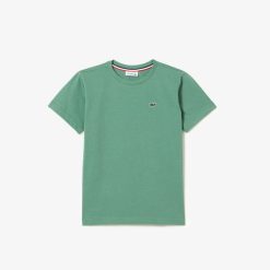 Vetements Fille | LACOSTE T-Shirt Col Rond Enfant En Jersey De Coton