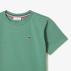 Vetements Fille | LACOSTE T-Shirt Col Rond Enfant En Jersey De Coton