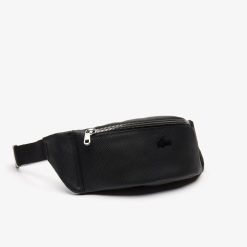 Sacs Banane | LACOSTE Sac Banane Chantaco En Cuir Rigide Uni