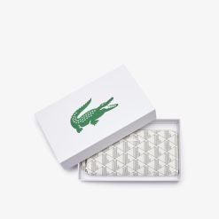 Portefeuilles & Petite Maroquinerie | LACOSTE Portefeuille Zippe Femme Lacoste Imprime Monogramme