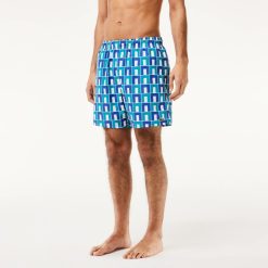 Maillots De Bain | LACOSTE Short De Bain Mi-Long Avec Imprime Robert George