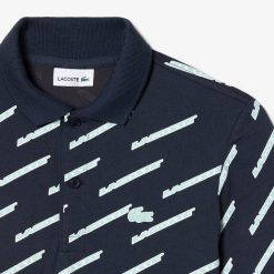 Vetements Garcon | LACOSTE Polo Imprime Garcon Lacoste En Coton Biologique