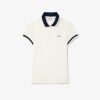 Polos | LACOSTE Polo En Mini Pique Cotes Rayees Fabrique En France