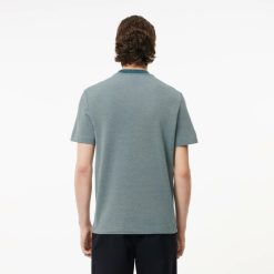 T-Shirts | LACOSTE T-Shirt En Coton Caviar Avec Col Contraste