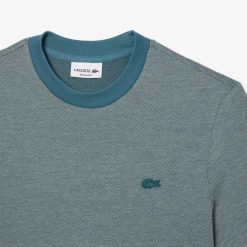 T-Shirts | LACOSTE T-Shirt En Coton Caviar Avec Col Contraste