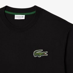 T-Shirts | LACOSTE T-Shirt Unie Loose Fit Avec Grand Crocodile Coton Epais