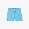 Vetements Garcon | LACOSTE Short De Bain Garcon Uni A Sechage Rapide