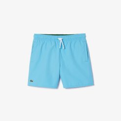 Vetements Garcon | LACOSTE Short De Bain Garcon Uni A Sechage Rapide