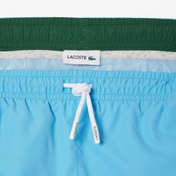 Vetements Garcon | LACOSTE Short De Bain Garcon Uni A Sechage Rapide